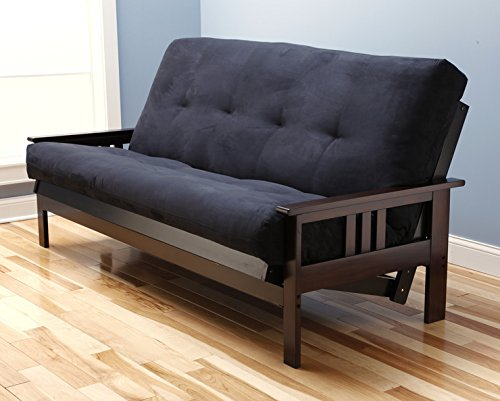 Queen Size "Montreal" Espresso Futon Frame W/ 8 Inch Innerspring ... in Exploring the relationship between queen futon frames and mattress longevity