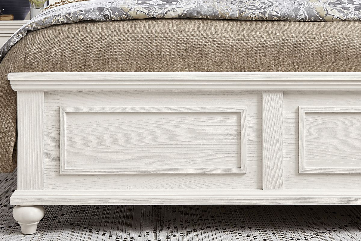 Ridgefield 7 Pc White Colors,White King Bedroom Set With 3 Pc King ... for Modern White King Bedroom Set