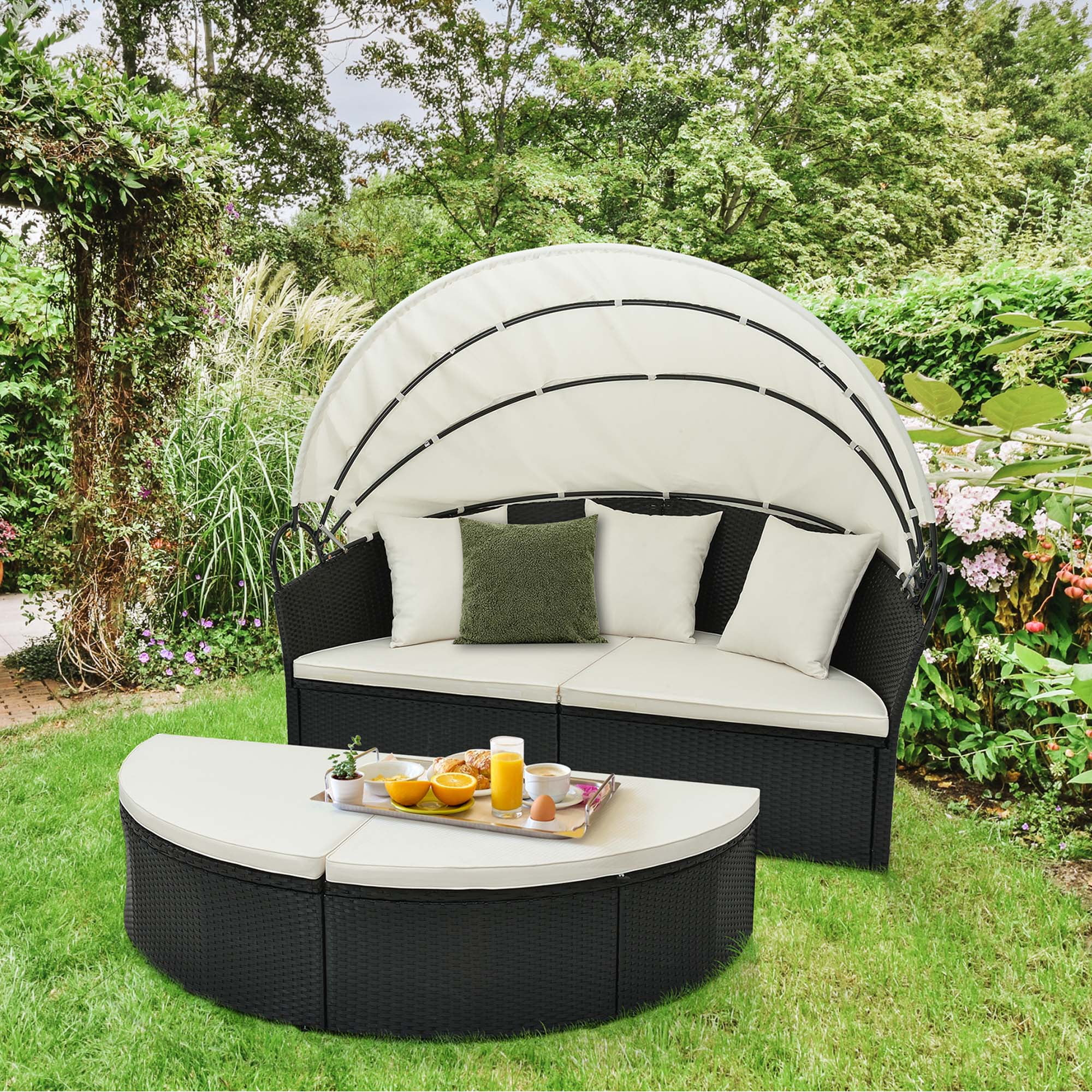 Round Outdoor Daybed With Canopy Relaxation Haven Round Daybed With throughout Creating comfortable outdoor living spaces using round canopy daybeds
