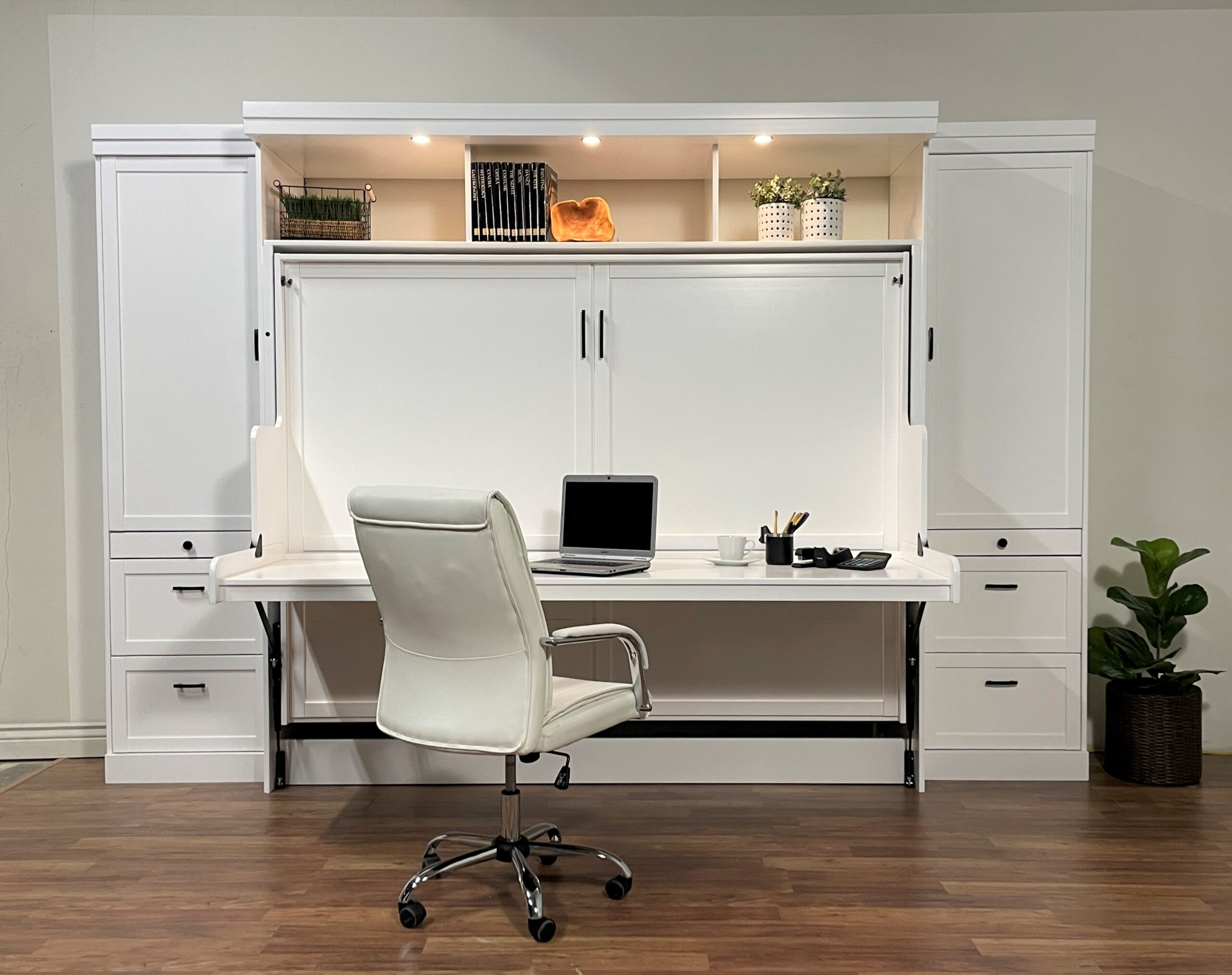Ryland Horizontal Desk Bed | Wallbeds N More Keller | Texas Murphy Wall ... throughout Maximizing Small Spaces with Horizontal Wall Bed and Desk Integration