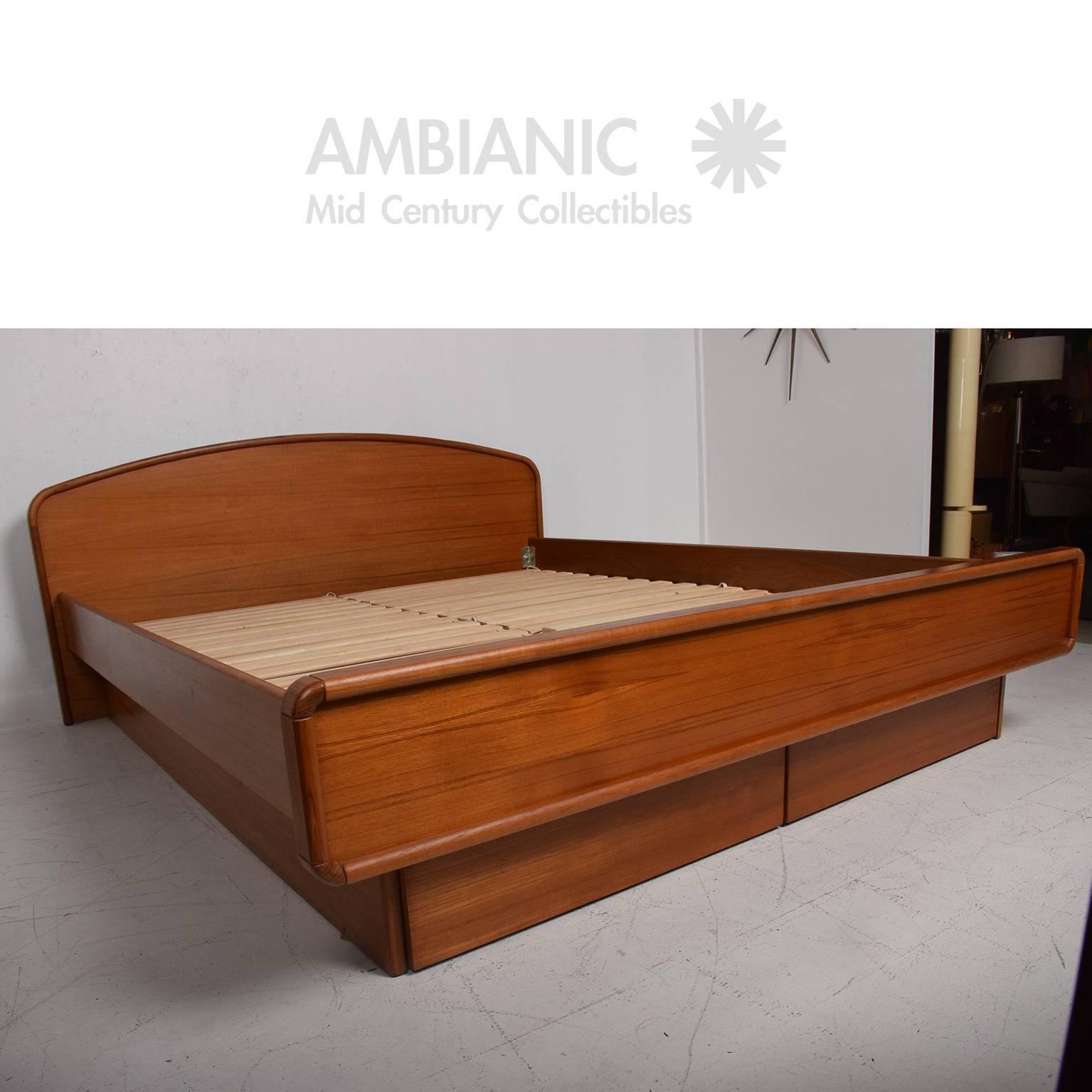 Sculptural Danish Modern Teak Platform Base Cal King Bed At 1Stdibs ... regarding California King Bed Base Requirements Explained Simply