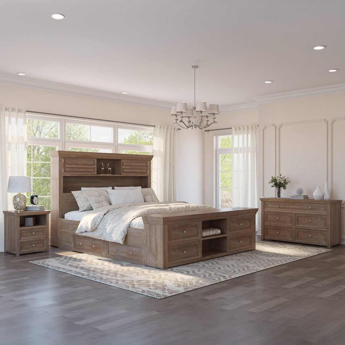 Shrewsbury Farmhouse Storage Bedroom Set | Shop In King, Queen & Full Size with regard to Transforming Bedrooms with Authentic Rustic Farmhouse King Sets