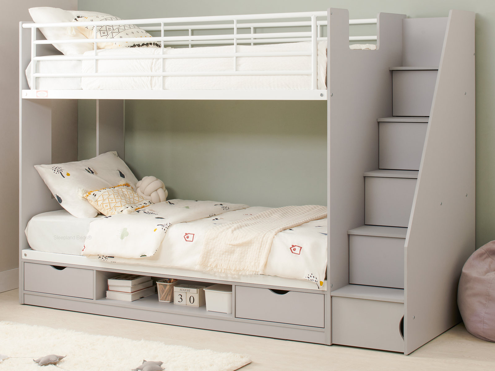 Choosing the right grey bunk bed with stairs for your child’s room