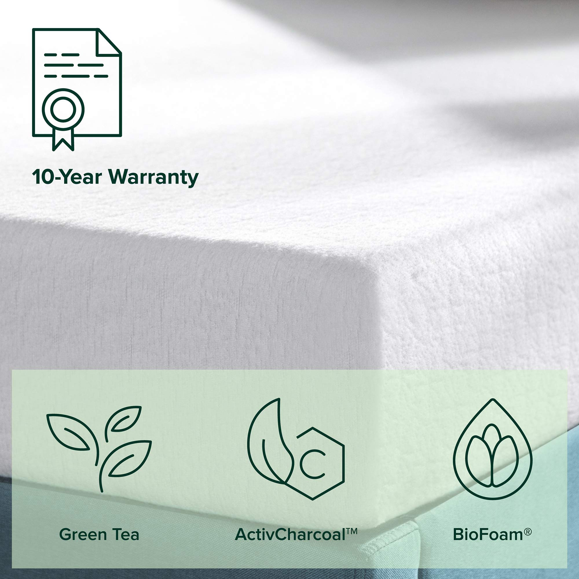 Snapklik.com : Zinus 6 Inch Green Tea Memory Foam Mattress, Fiberglass ... within Zinus 6 Inch Green Tea Memory Foam Mattress