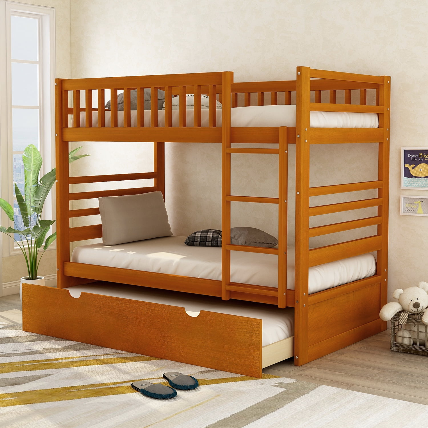Solid Wood Bunk Bed Twin Over Full At Margaret Powell Blog intended for Wood Frame Twin Over Full Bunk Bed