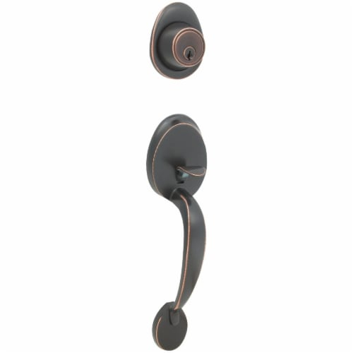 Steel Pro Oil Rubbed Bronze Entry Door Handleset With Half Round ... regarding Oil Rubbed Bronze Front Door Handle
