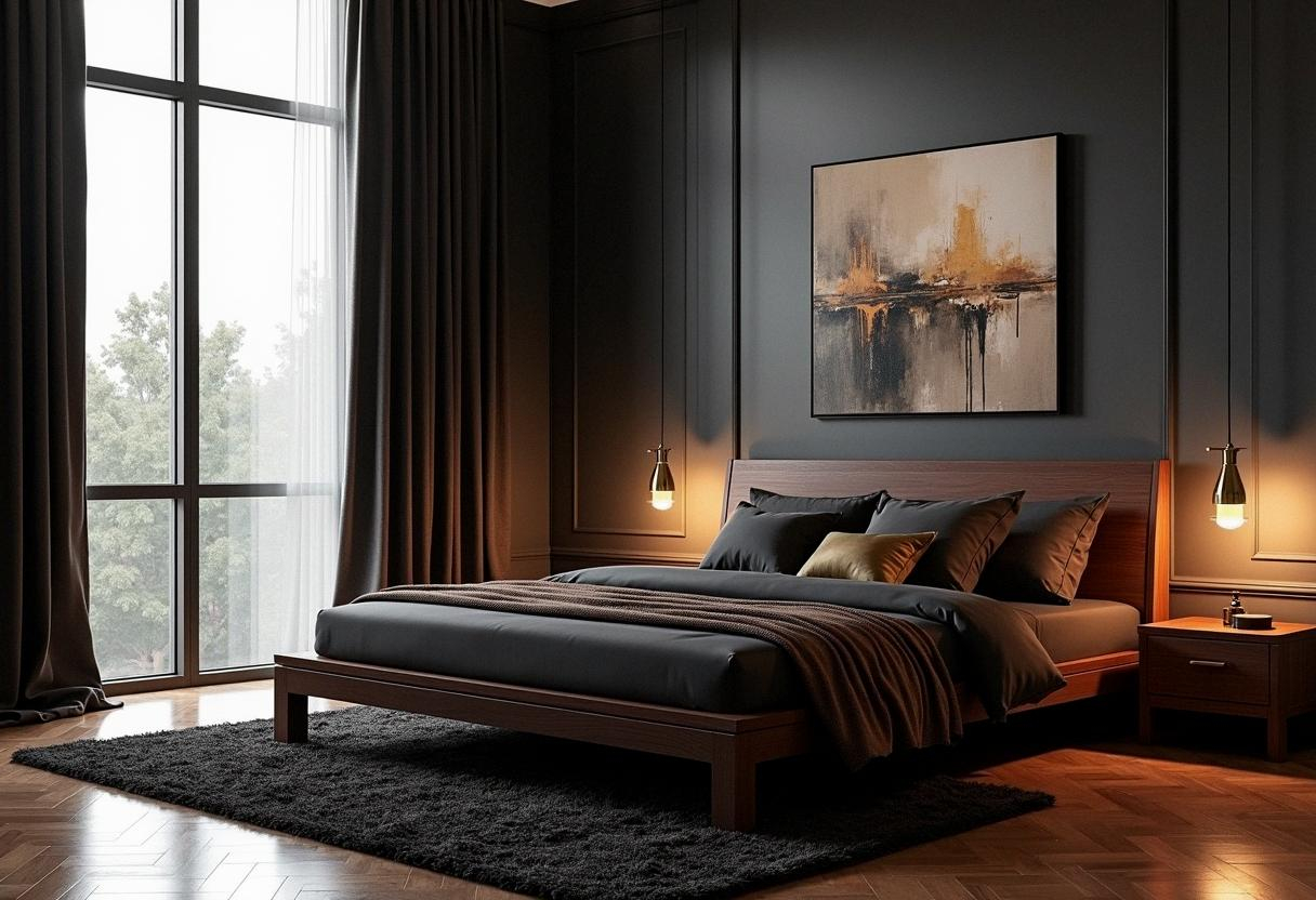 Stylish Bedroom Décor With Dark Furniture - Cozy Vibes regarding Bedroom Decor With Dark Furniture
