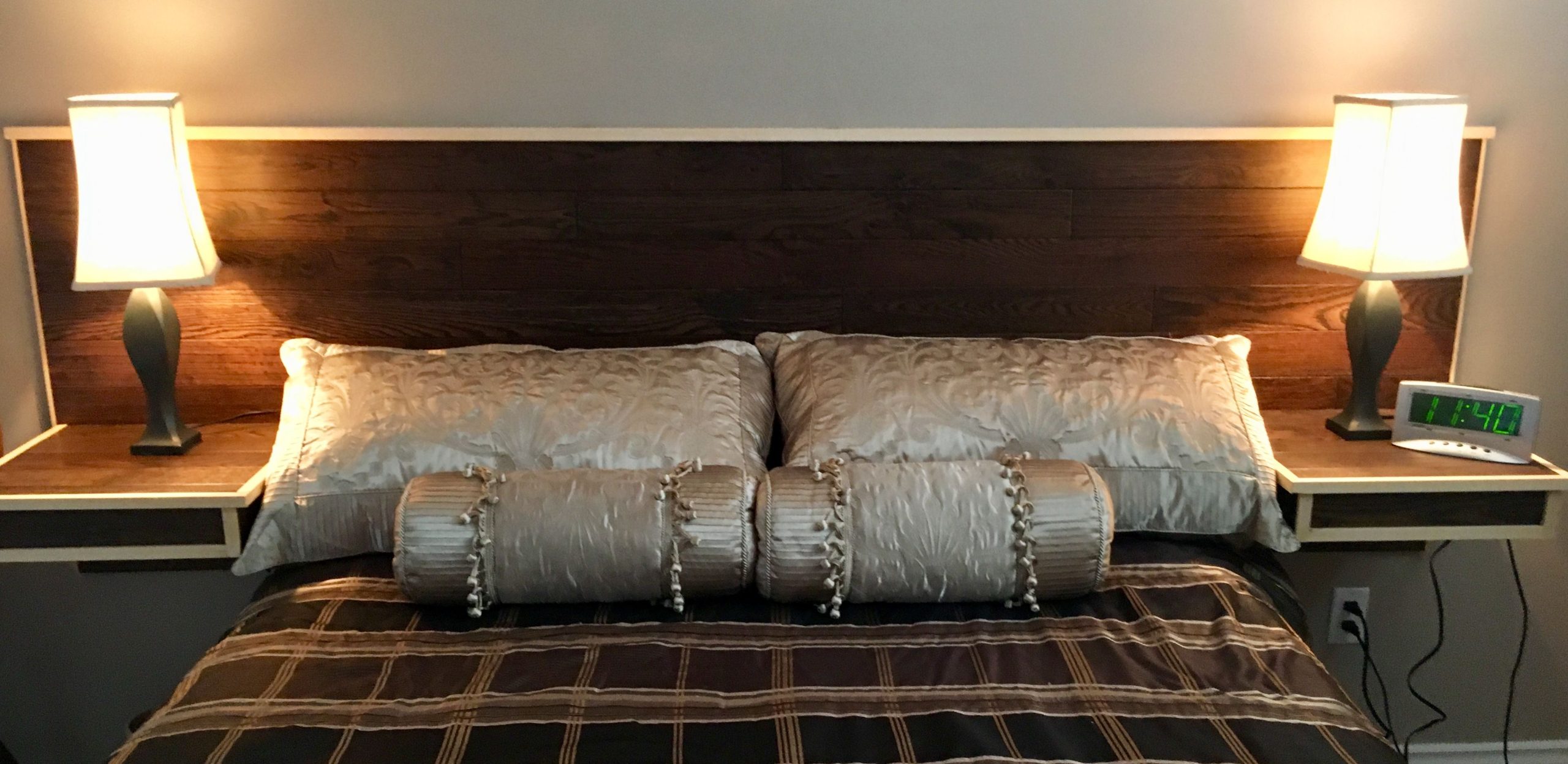 Stylish Diy Queen Headboard And Floating Side Tables inside The art of balancing style and practicality in modern headboard design