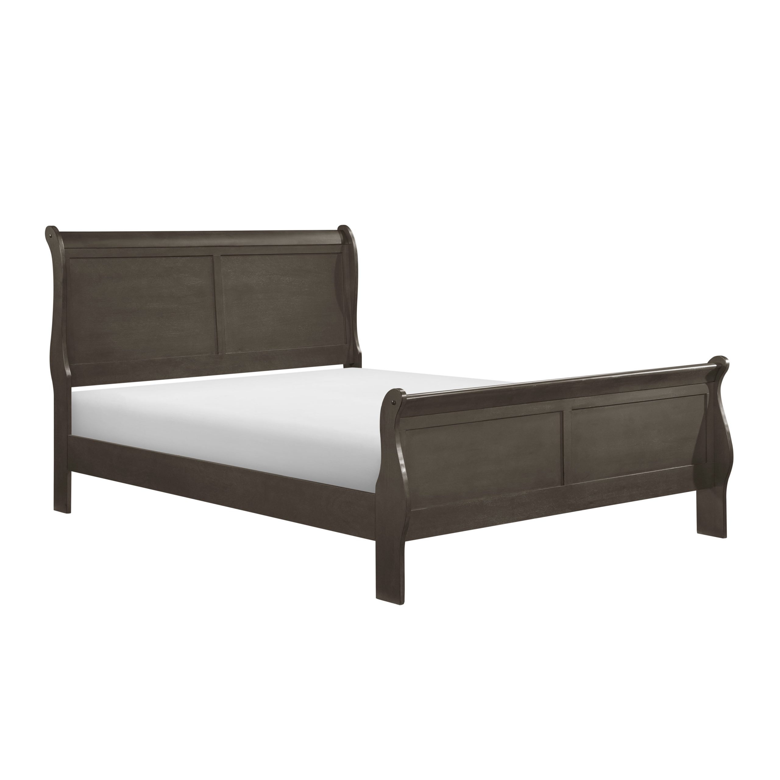 Traditional Style Queen Size Sleigh Bed Frame, Louis Philippe Style ... with Queen Size Sleigh Bed Frame