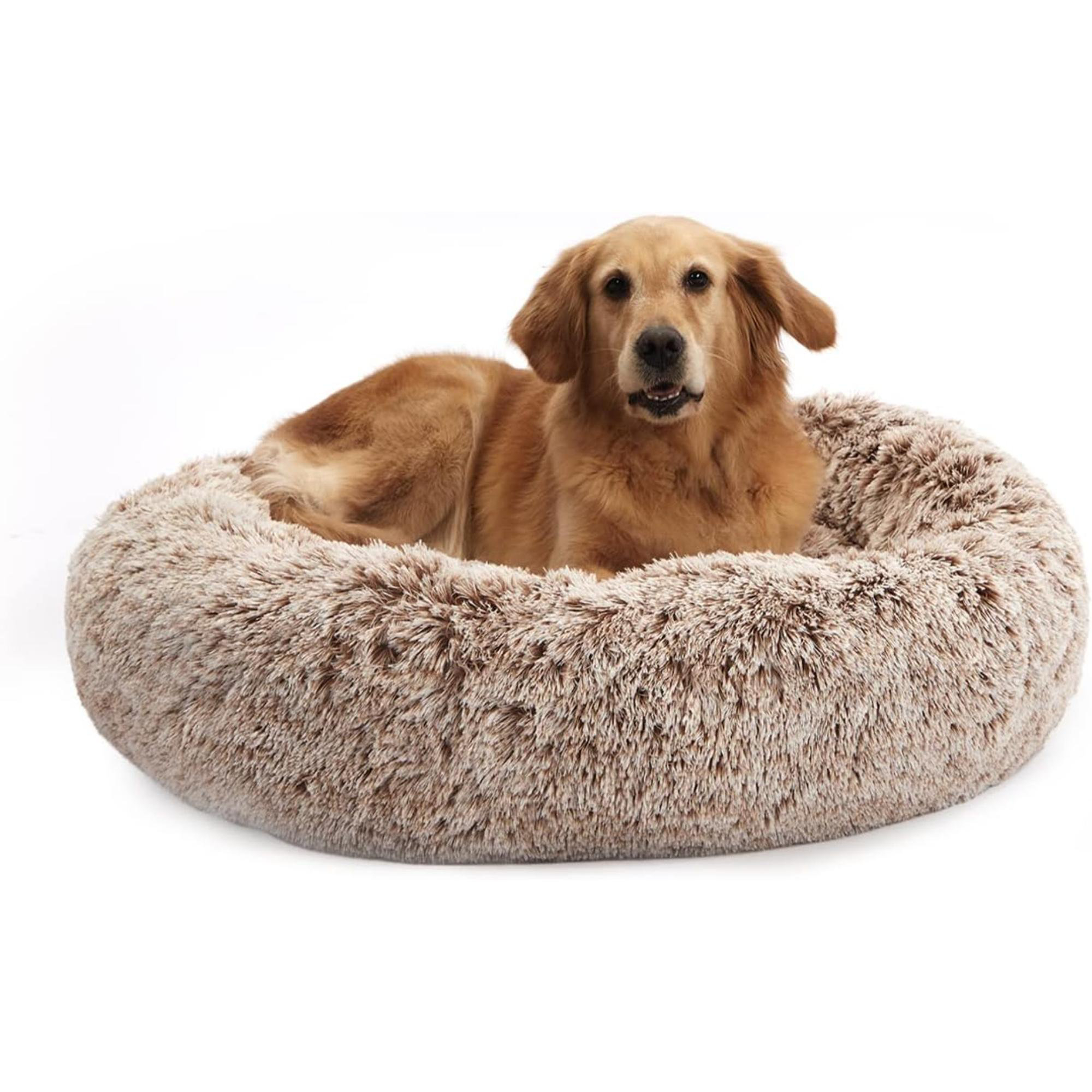 Tucker Murphy Petâ„¢ Calming Donut Dog Bed, 36 Inches Round Fluffy Dog ... for How round dog beds can improve your large dog's sleep quality