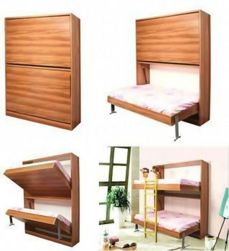 Twin Murphy Bed With Desk pertaining to Space-saving solutions for small bedrooms with twin bunk bed murphy bed designs