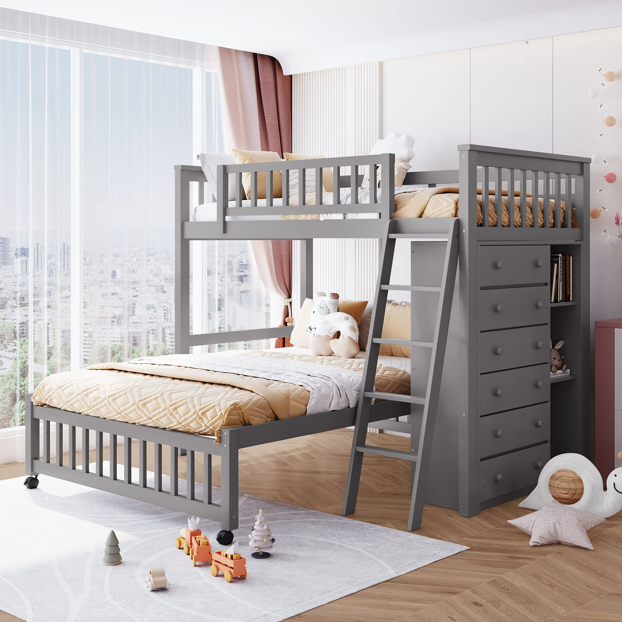 Twin Over Full Size Bunk Beds Online in Twin Bed Over Full Bed