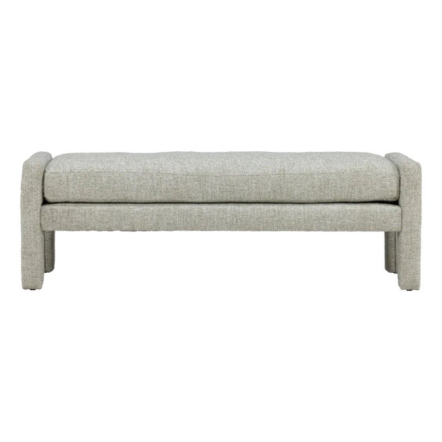 Upholstered End-Of-Bed Bench | Chairish regarding Balancing style and function in modern upholstered end beds