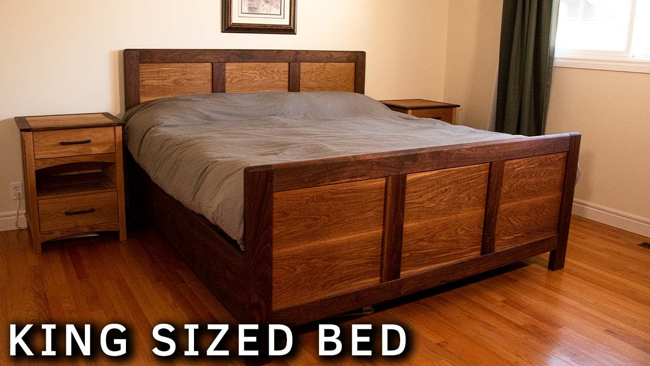 Walnut And White Oak King Sized Bed - Youtube within White Oak King Size Bed