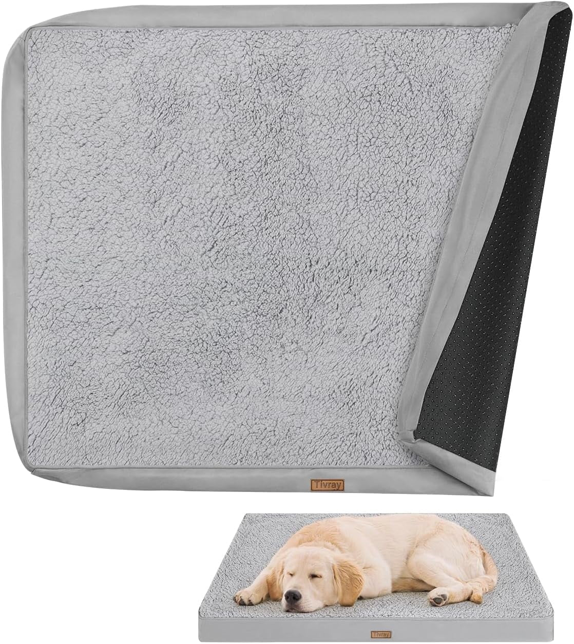 Waterproof Dog Bed Cover, Replacement Dogs Beds Covers With 3-Sided ... throughout Choosing the Right Zipper Cover for Your Dog's Comfort Needs