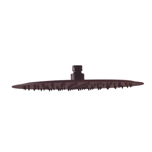 Westbrass 12 In. Round Thin High Pressure Rainfall Shower Head, Oil ... throughout How oil rubbed bronze finishes age and develop character over time