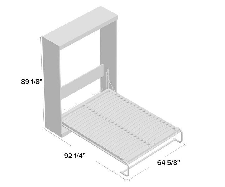 What Are The Dimensions Of A Murphy Bed? - Trendy Home Interiors with Queen Size Murphy Bed Dimensions
