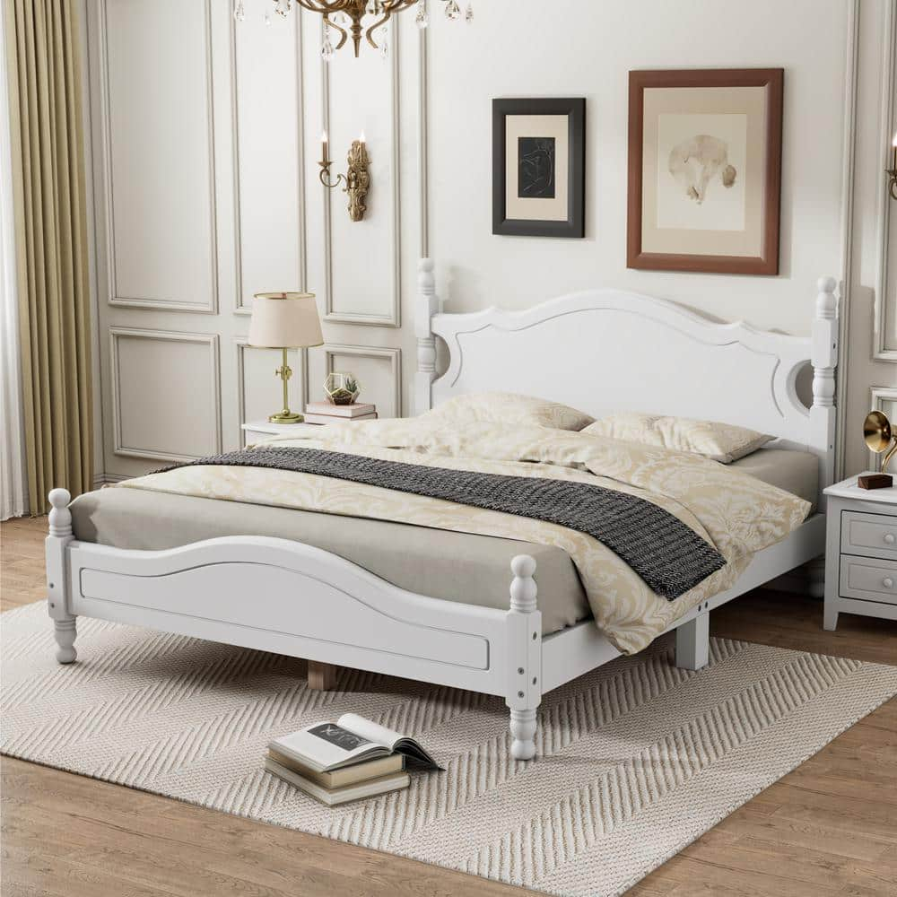White Wood Slat Bed Queen Size Wood Platform Bed Wooden Slat Support, with How to Choose the Perfect White Queen Bed Frame for Your Bedroom