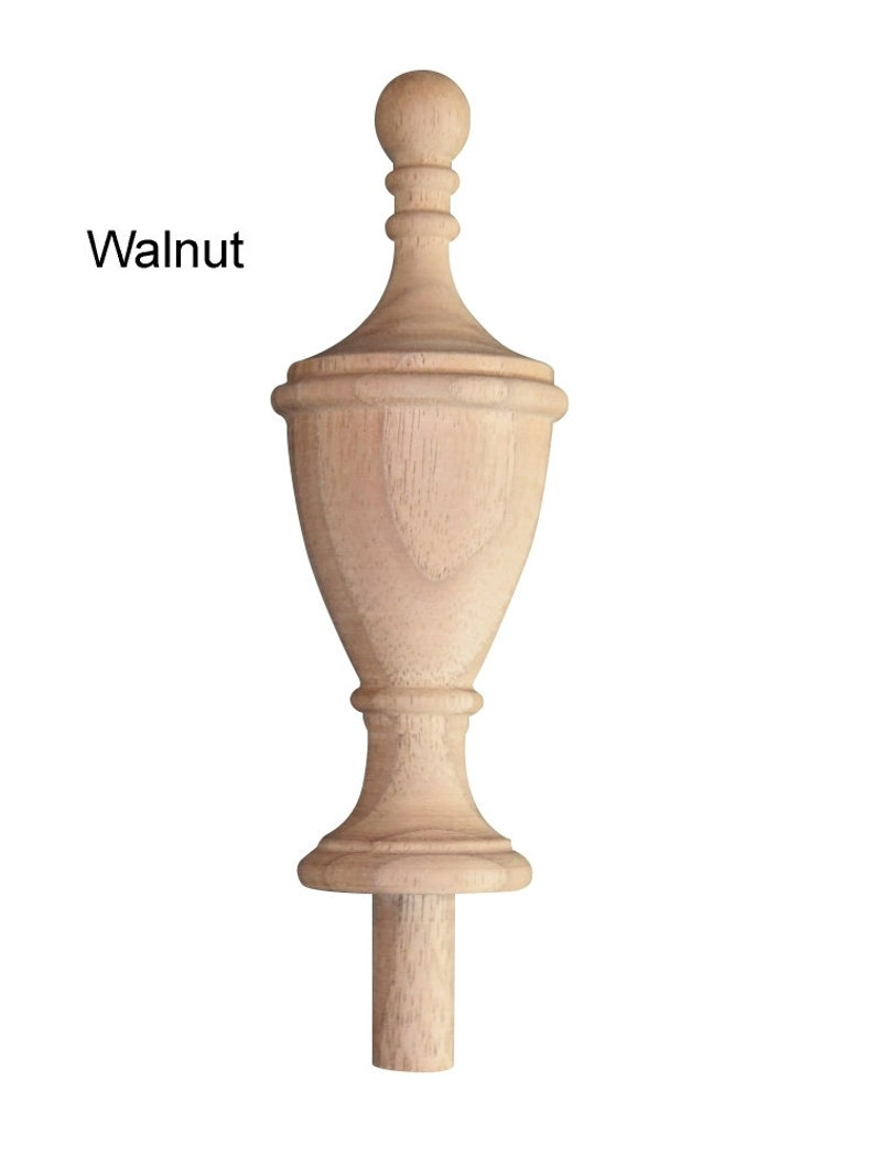 Wooden Finial Bed Post. 4 3/4 H X 1 3/4 W X 1 3/16 Base. Choice Red Oak ... in DIY Tips for Customizing Wood Finials on Your Bed Posts