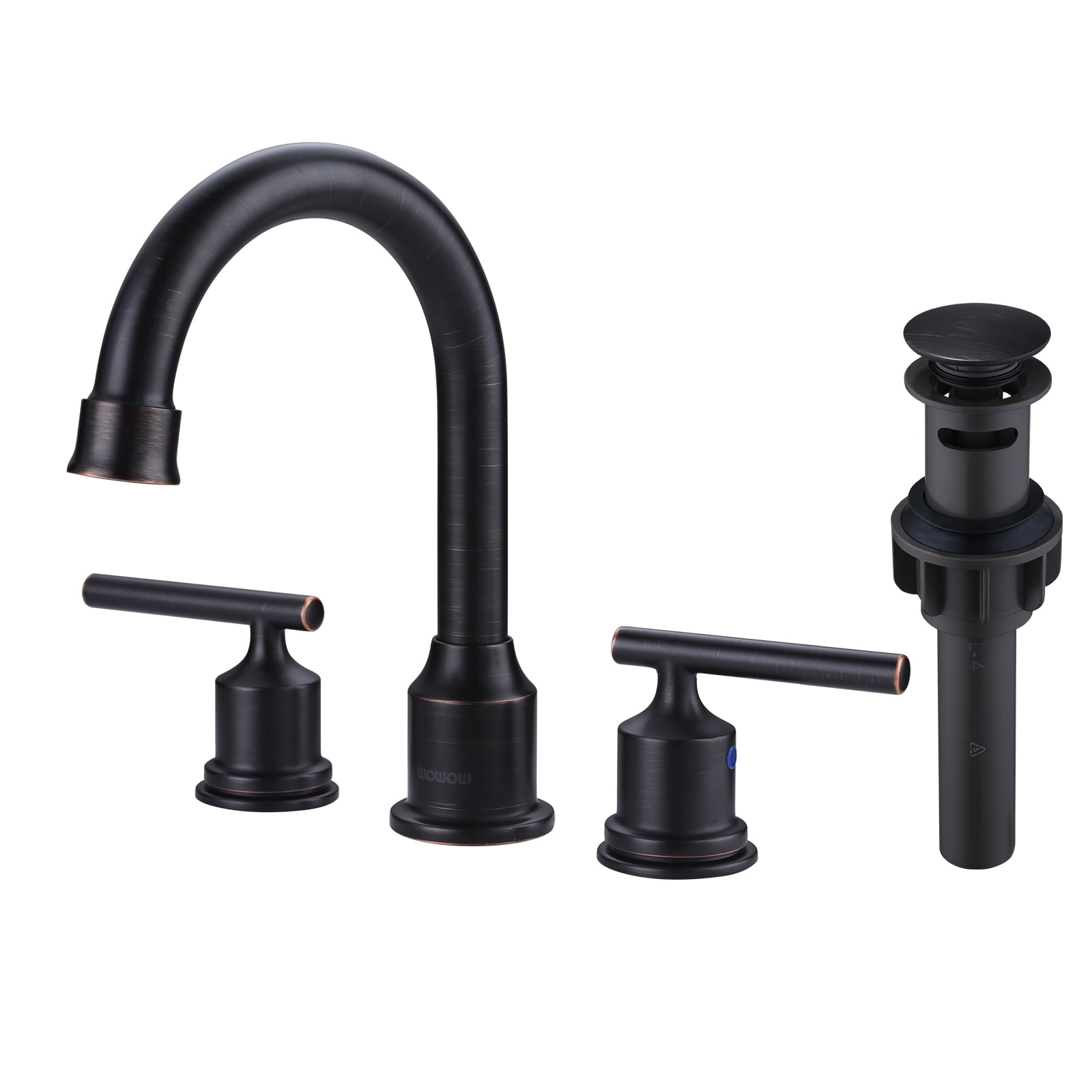 Wowow Two-Handle 8" Widespread Oil Rubbed Bronze Bathroom Faucet ... inside Exploring the Design Movement Behind Oil Rubbed Bronze Bathroom Fixtures