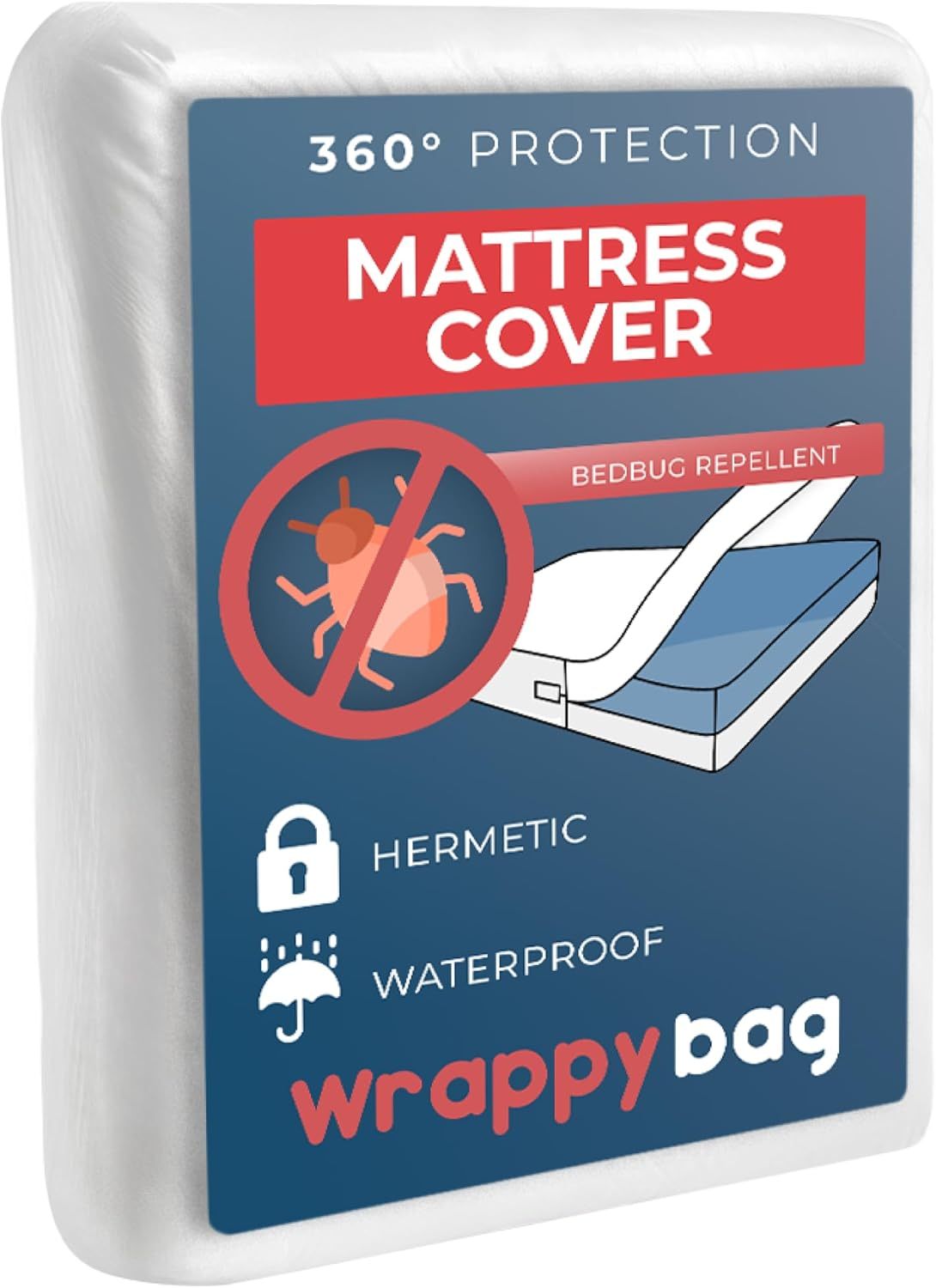 Wrappybag Waterproof Mattress Protector Anti-Bed Bug & Dust Mite ... for Bed Bug And Waterproof Mattress Protector