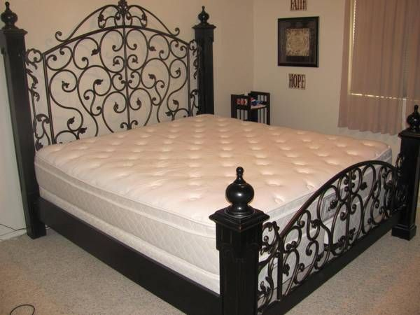 Wrought Iron King Size Bed | Bed Styling, Bed, Furniture within Exploring the Benefits of Rod Iron Bed King Size Construction Materials