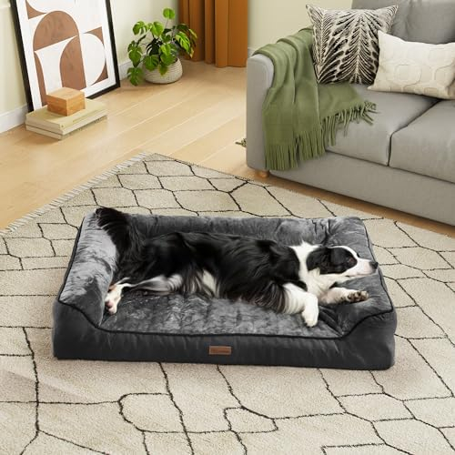 Yitahome Large Dog Bed,Washable Orthopedic Memory Foam Dog Beds And ... in Dog Bed With Zipper Cover