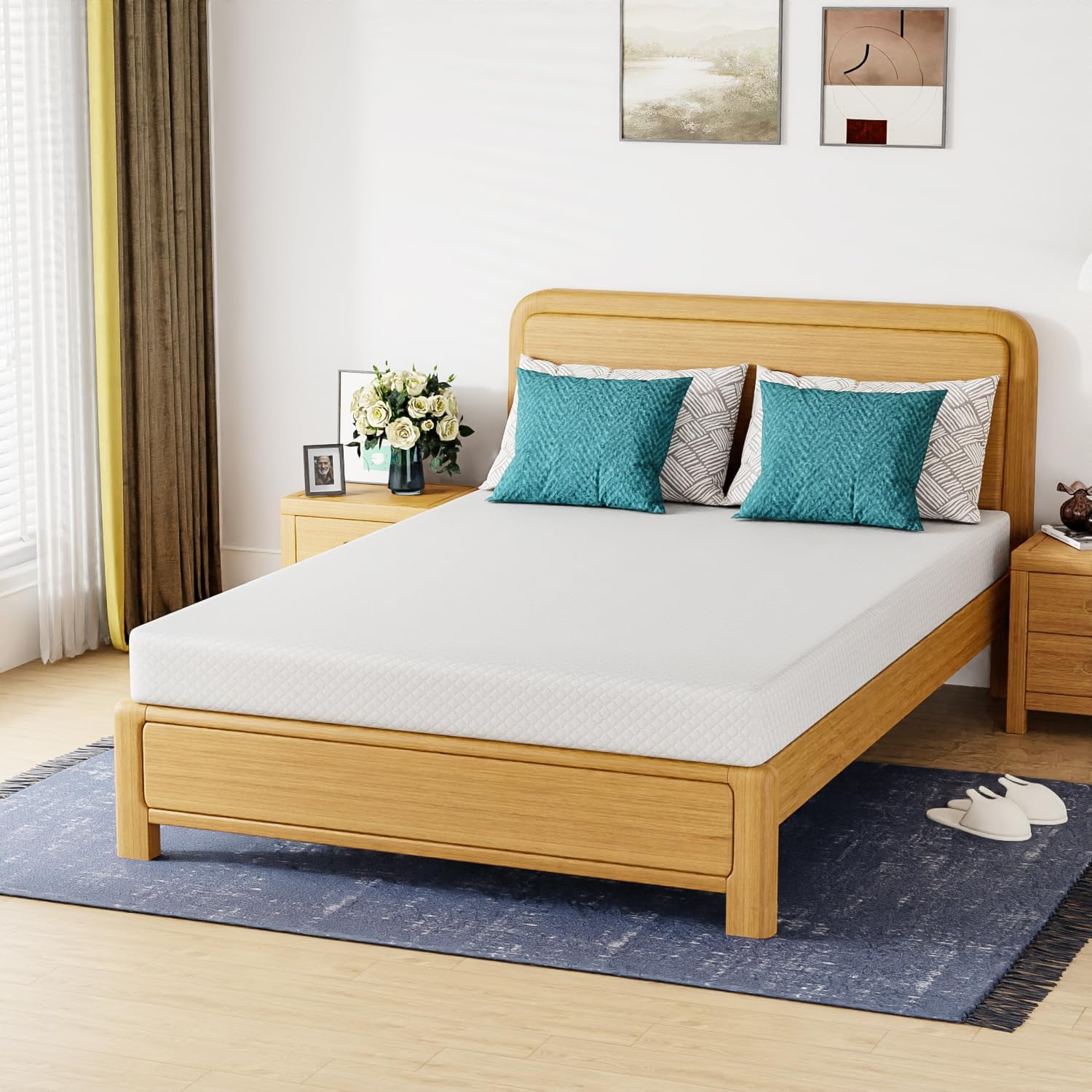 Yrllensdan 6 Inch Full Size Mattress, Green Tea Cooling Gel Memory Foam ... regarding 6 Inch Full Size Memory Foam Mattress