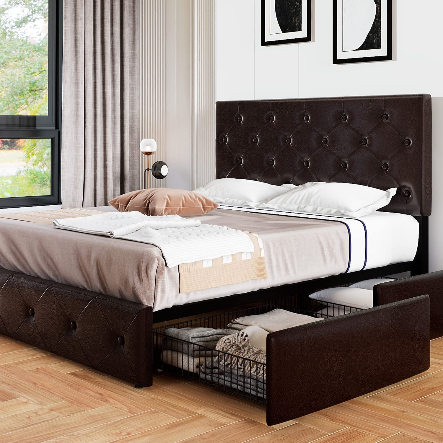 10 Best Queen Storage Bed Picks To Keep You Organized | Storables pertaining to Upholstered Queen Bed With Storage