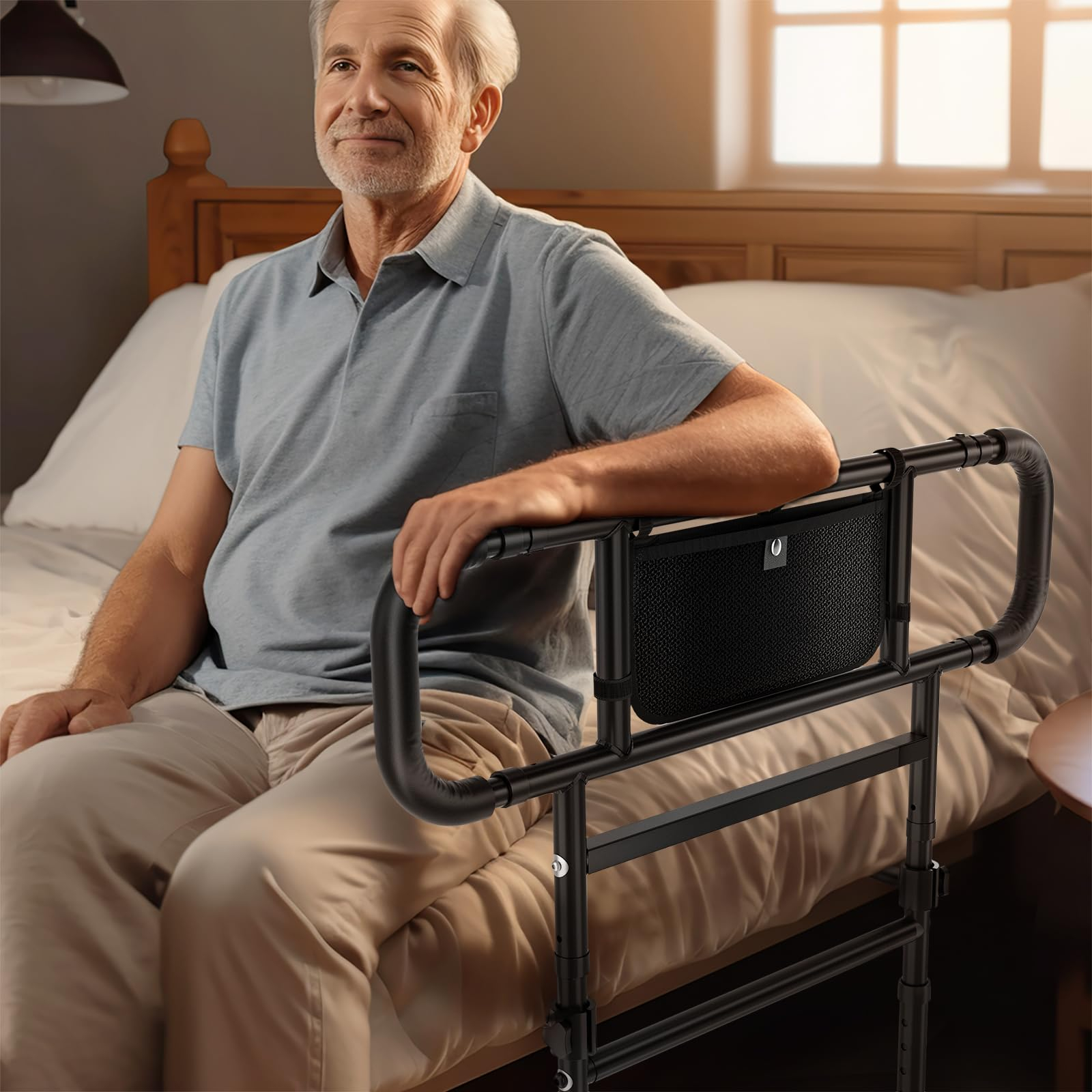 2024 New Bed Rails For Elderly Adults Safety - Upgraded Adjustable ... with regard to Heavy Duty Queen Bed Rails