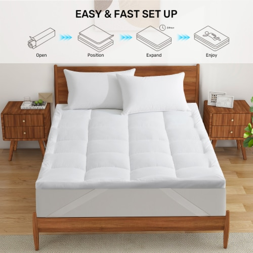 3 Inch Extra Thick Down Alternative Mattress Topper Queen Cloud Comfort ... with The Science Behind Why Down Alternative Queen Mattress Toppers Feel So Good