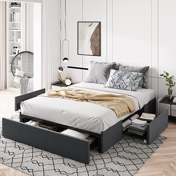 5 Best Queen Bed With Storage Drawers For Your Bedroom | Storables within Wood Bed Frame Queen With Drawers