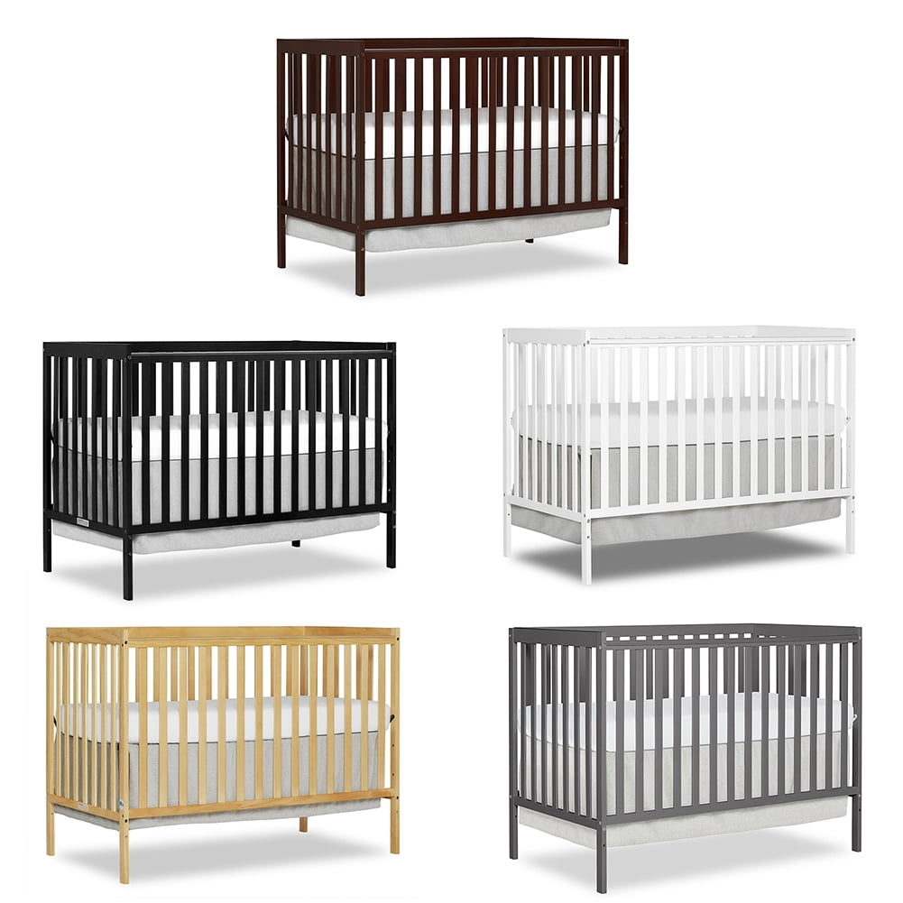 5-In-1 Convertible Crib With 3 Position Mattress Height Settings ... intended for Crib Converts To Toddler Bed