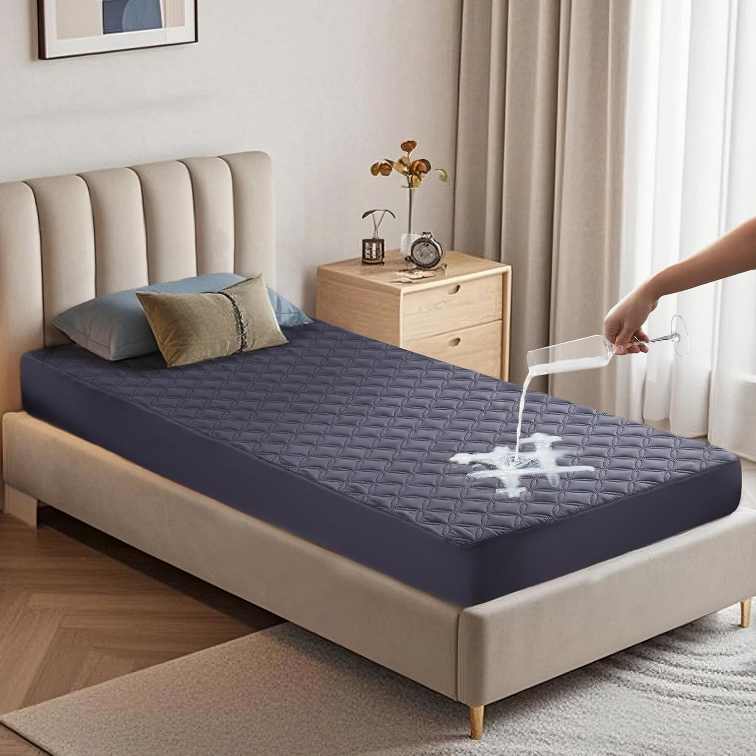Amazon.com: Bedlore Waterproof Mattress Protector, Twin Xl Size ... in Choosing the right twin xl waterproof mattress protector for family use
