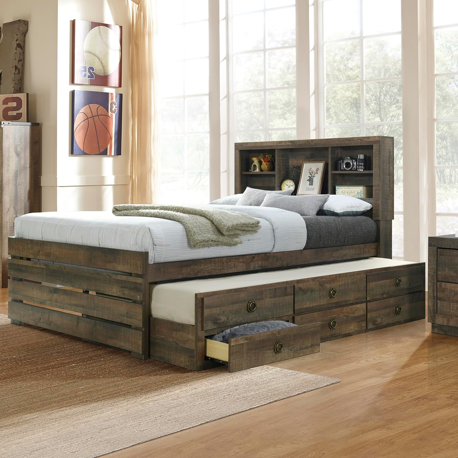 Amazon.com: Bellemave Twin Size Captains Bed With Storage Drawers And ... inside Understanding the Benefits of Twin Captain Beds with Storage Drawers