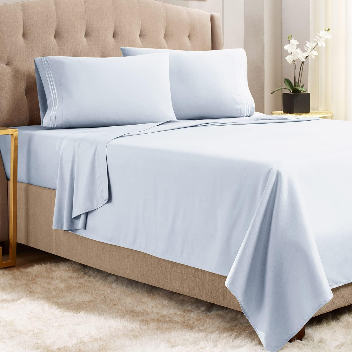 Amazon.com: Empyrean Bedding Twin Xl Sheets Set - 3 Pc Super Soft Twin ... with regard to Twin Xl Hospital Bed Sheets