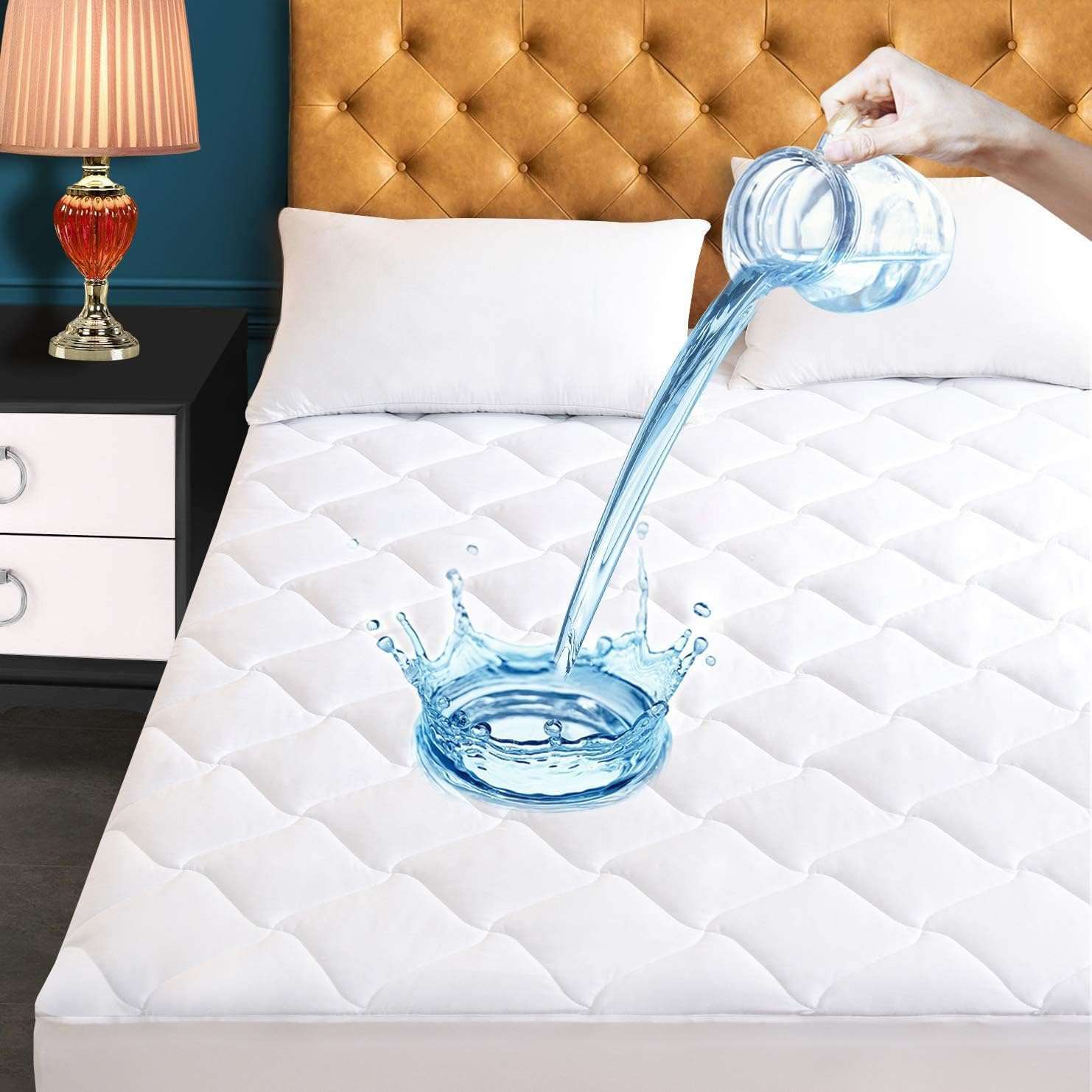 Amazon.com: Jamrest Twin Xl Size Quilted Fitted Mattress Pad ... throughout Mattress Pad Protector Twin Xl