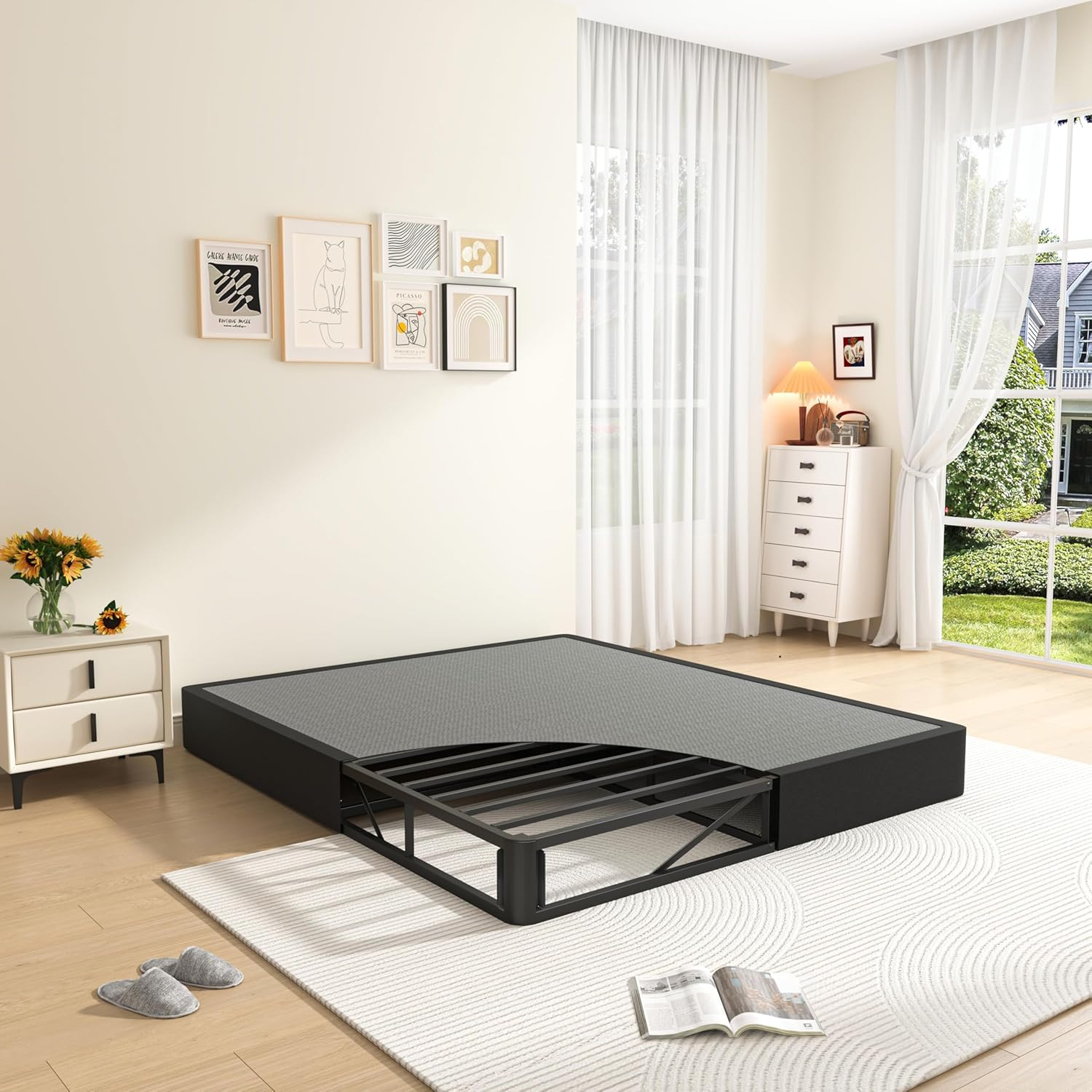 Amazon.com: Maf Queen Box Spring 10 Inch High Profile Box Spring For ... within Two Box Springs For Queen Bed