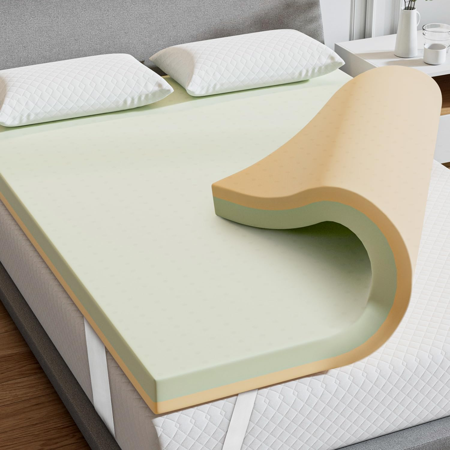 Amazon.com: Maxzzz Full Mattress Topper, 4 Inch Gel Memory Foam ... for Maximizing Sleep Comfort with a 4 Inch Memory Foam Topper on Your King Size Bed