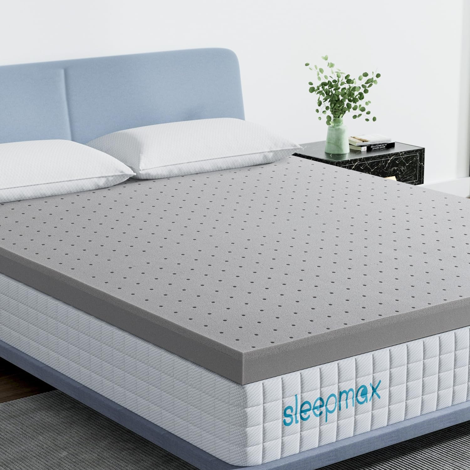 Amazon.com: Sleepmax Extra Firm Mattress Topper King Size 4 Inch - Firm ... inside Maximizing Sleep Comfort with a 4 Inch Memory Foam Topper on Your King Size Bed