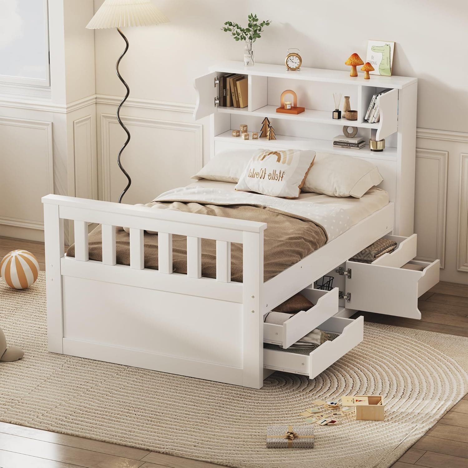Amazon.com: Xd Designs Modern Twin Size Platform Bed With Storage ... inside Maximizing Space with Twin Storage Beds Designed for Adults