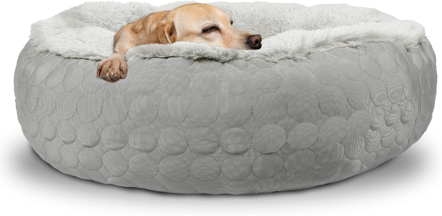 Anwa Dog Donut Bed Calming Bed Donut Round, Fluffy Dog Bed Medium Large ... inside Donut Bed For Large Dogs
