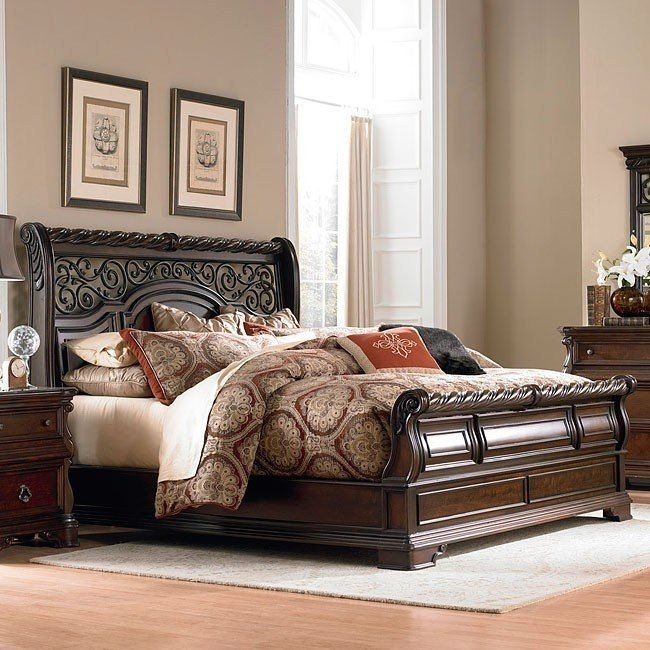 Arbor Place Sleigh Bed | Sleigh Bedroom Set, Bed Furniture, King Sleigh Bed with King Sleigh Bed Bedroom Sets
