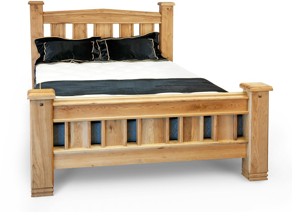 Asc Balmoral 6Ft Super King Size Oak Wooden Bed Frame - Archers Sleepcentre with regard to Oak Bed Frame King Size