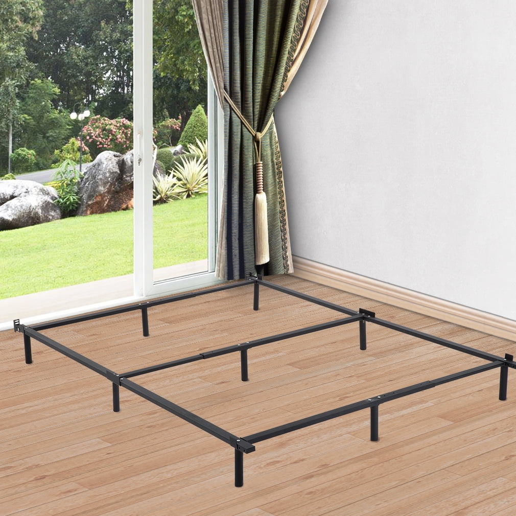 Bed Frame Metal Platform Bed Base Mattress Foundation Adjustable Heavy ... with Exploring the evolution of metal bed frames with box springs in modern bedrooms