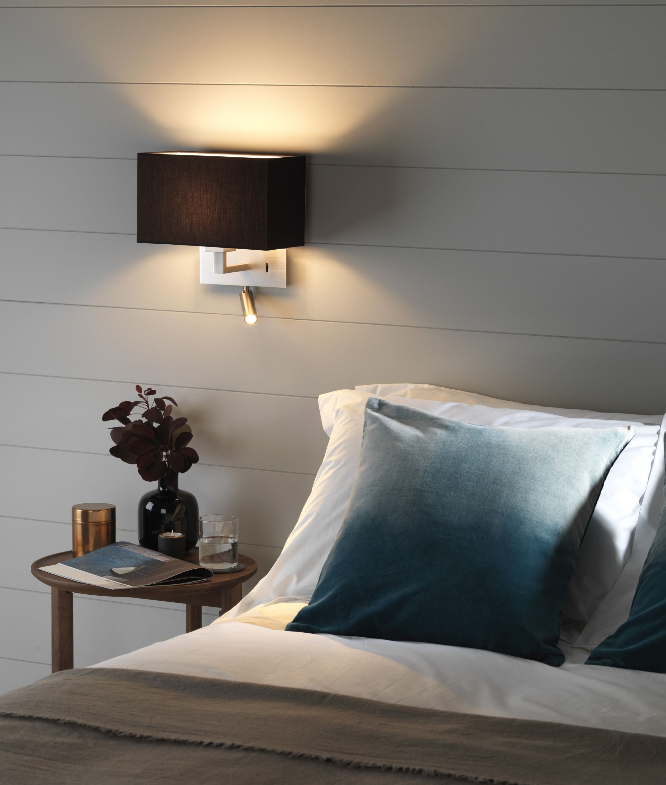 Bedside Reading Light With Pivoting Led Arm In Bronze, Brushed Nickel ... with Understanding the Best Bedroom Wall Lights with Reading Light for Better Sleep