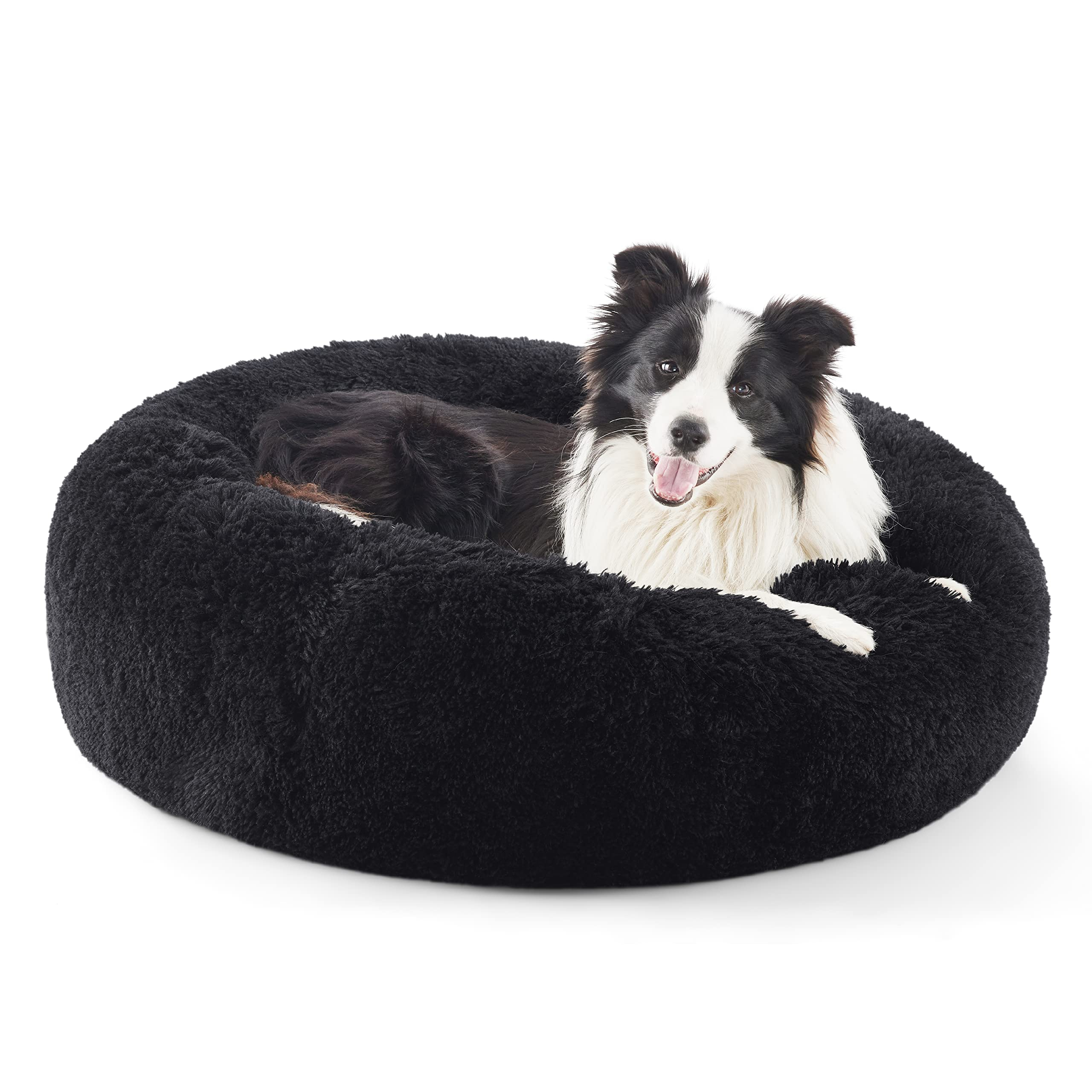 Bedsure Calming Dog Bed For Large Dogs - Donut Washable Large Pet Bed ... pertaining to Donut Bed For Large Dogs