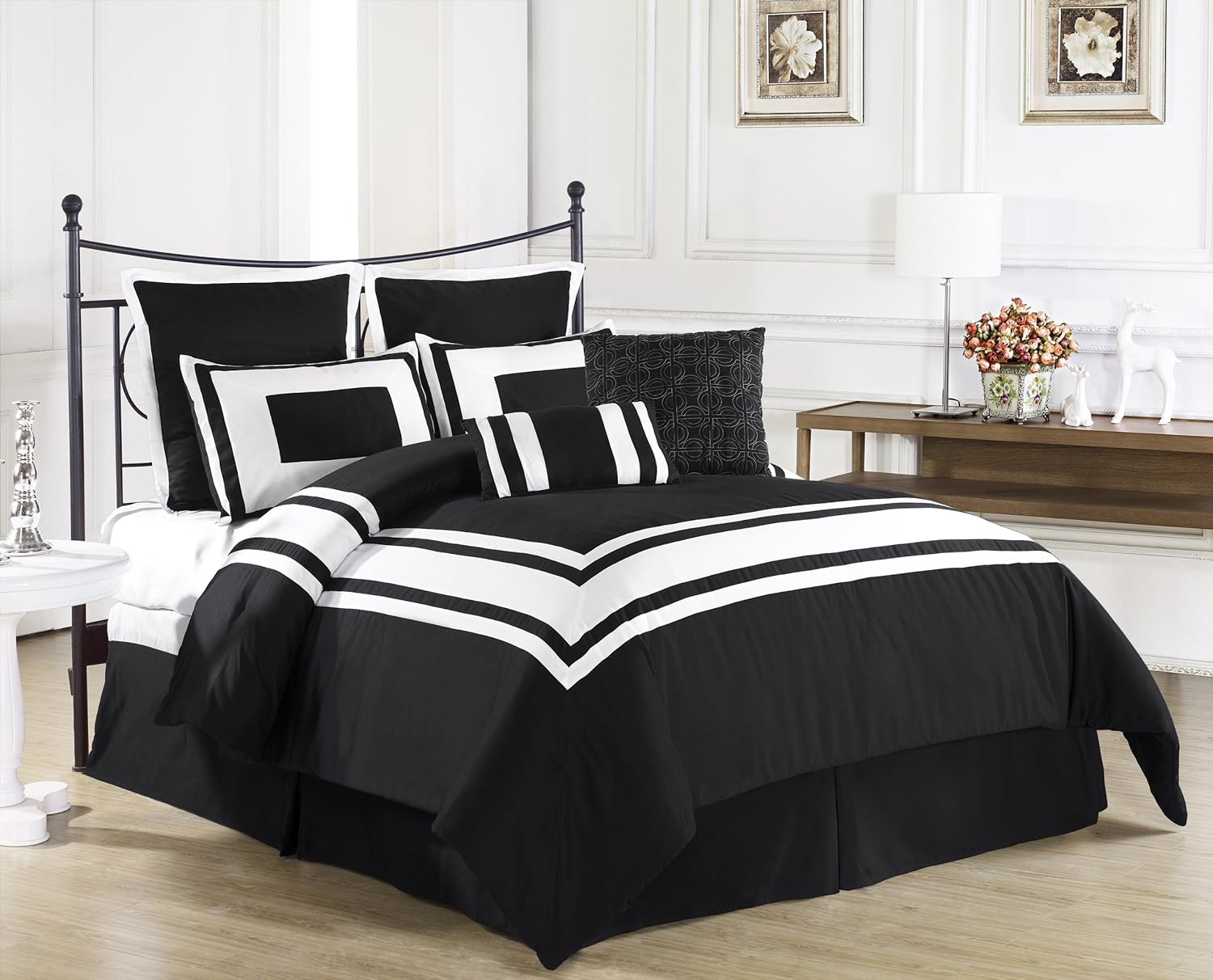 Best Black And White Comforter Sets At Makayla Sleath Blog intended for Black And White Contemporary Bedding