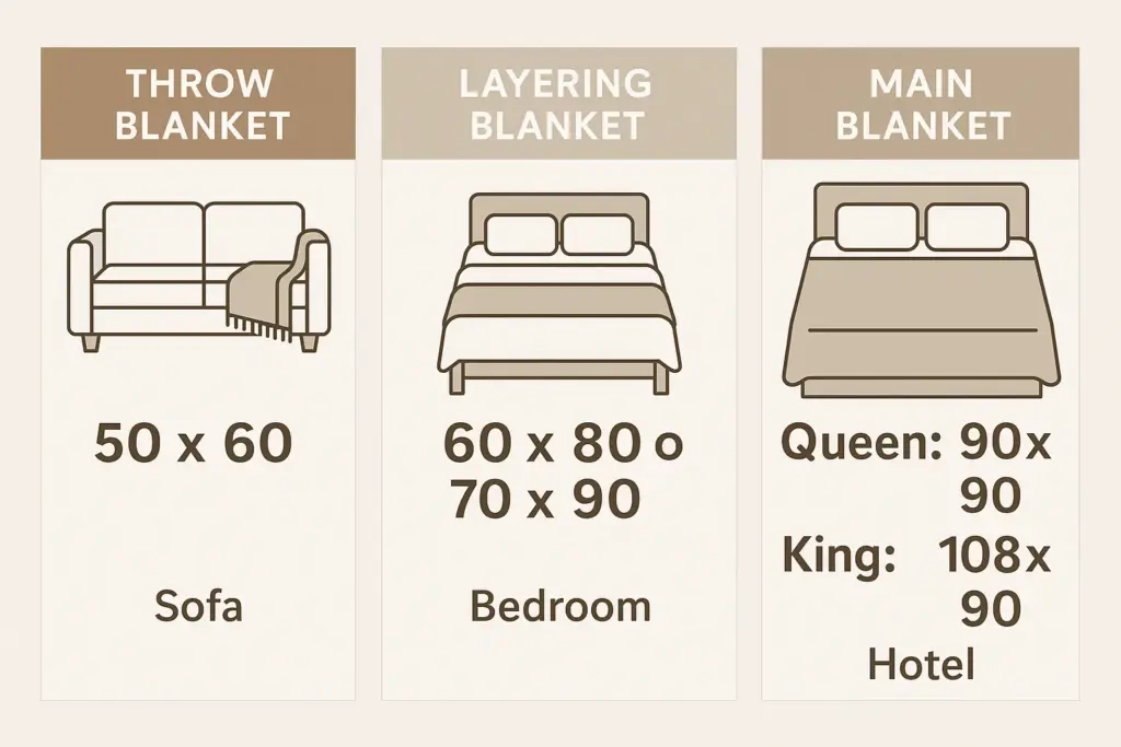 Blanket Sizes Guide: Standard Dimensions For Us, Uk, Eu & More with Blanket Size For Full Bed