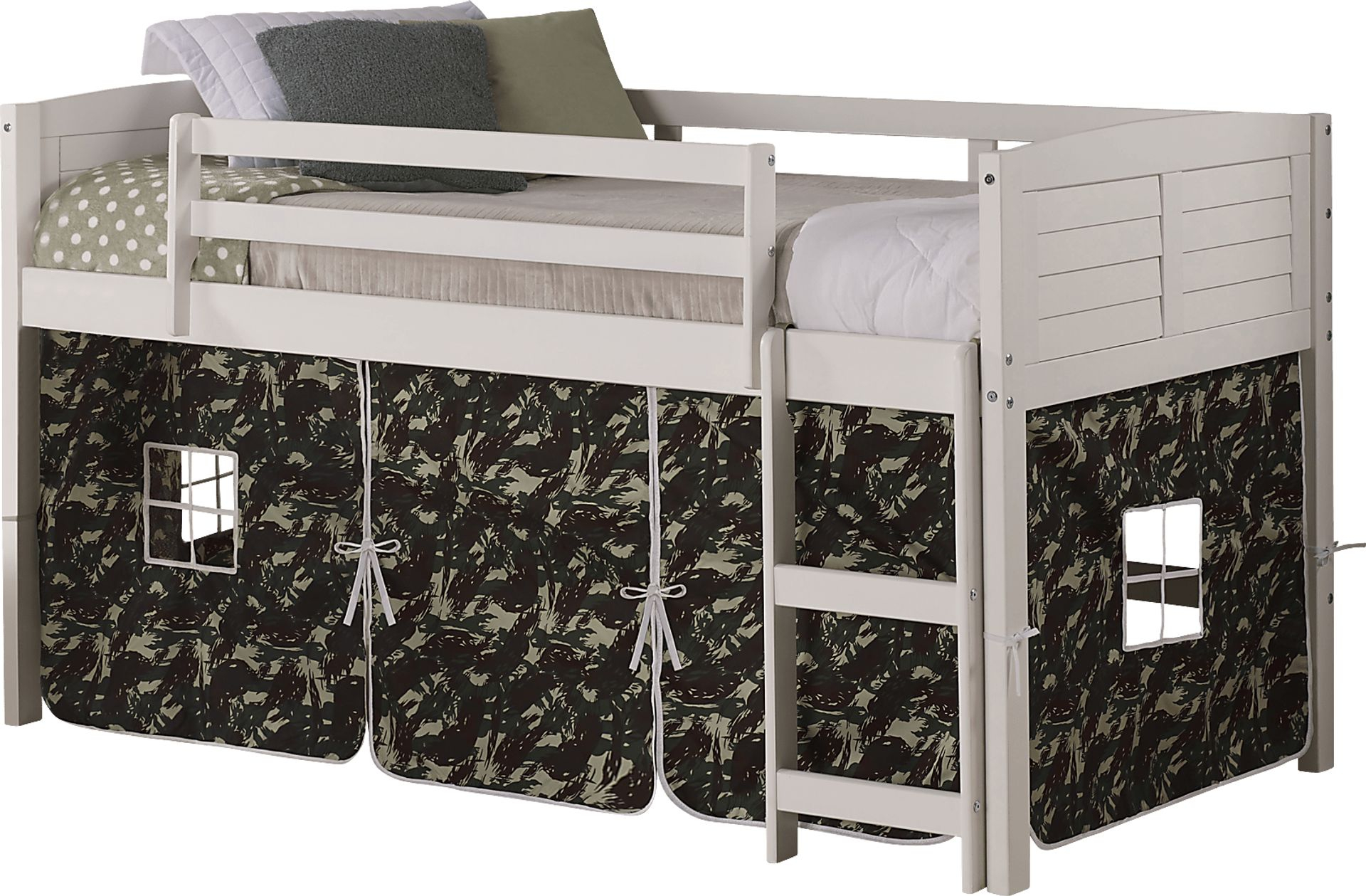 Bringard White Colors,White Twin Loft Bed With Tent | Rooms To Go pertaining to Everything You Need to Know About Bed Tent for Loft Bed Design